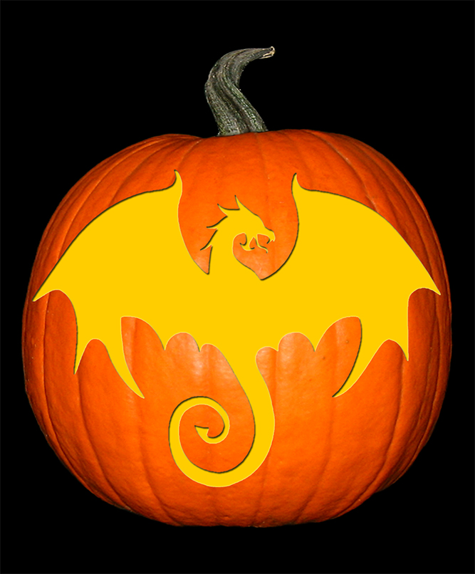 Dragon | The Custom Punkin Stencil Co. | Halloween pumpkin designs