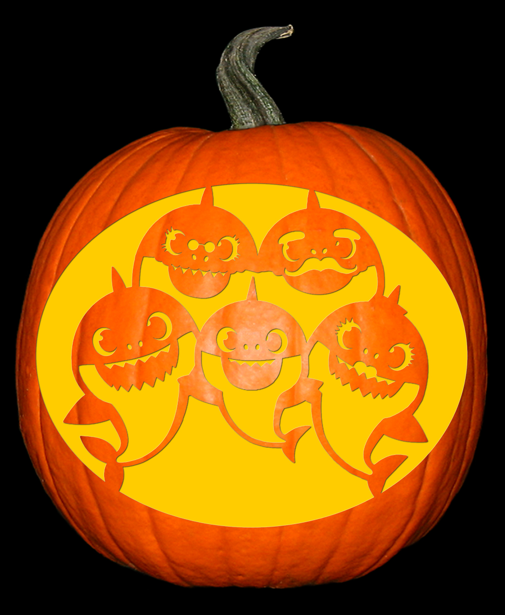 Baby Shark Family The Custom Punkin Stencil Company