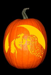 Stevie Nicks with Owl Pumpkin