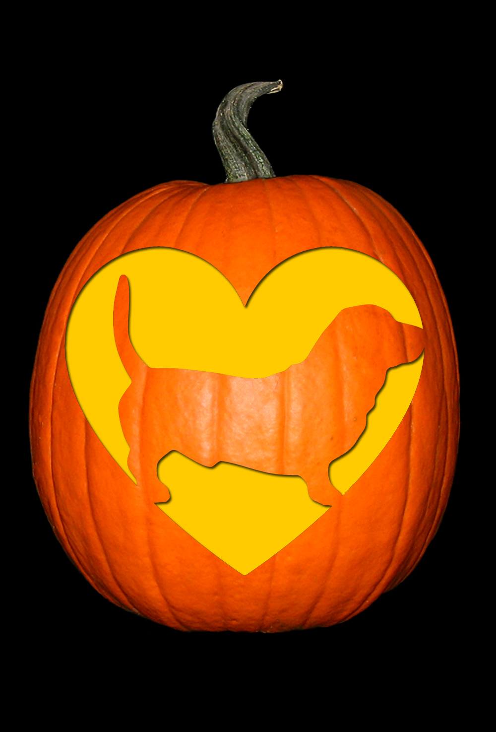 Basset Hound Pumpkin Carving Template